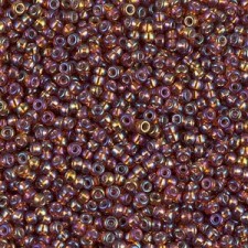Miyuki rocailles Perlen 11/0 - Silver lined dark topaz ab 11-1005